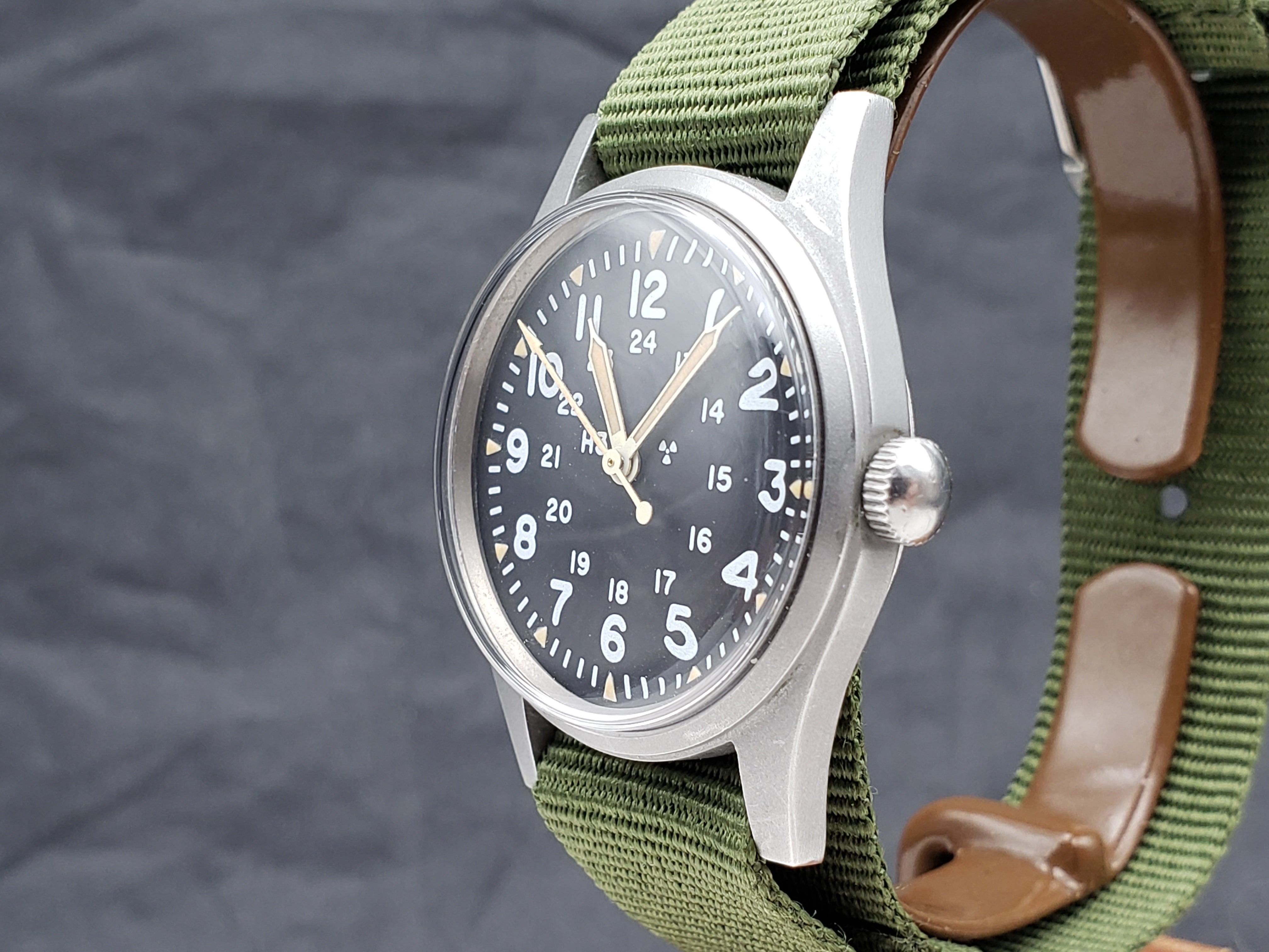 ハミルトン米軍官給品 MIL-W-46374B ミリタリーウォッチ 1978年製 - 時計
